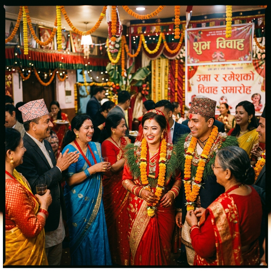 Nepali wedding reception celebration - Dreams Photography Itahari