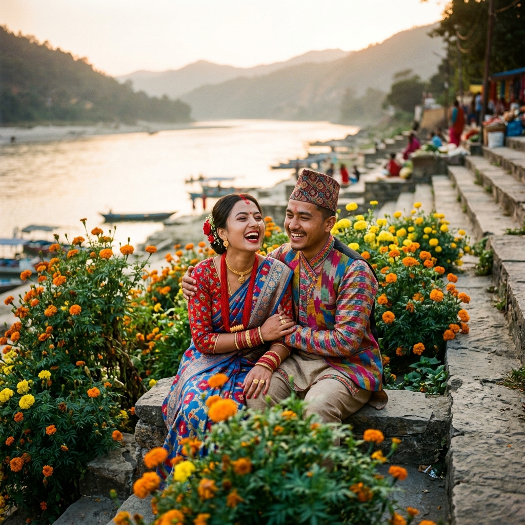 Couple photoshoot at Chatara ghat - Dreams Photography